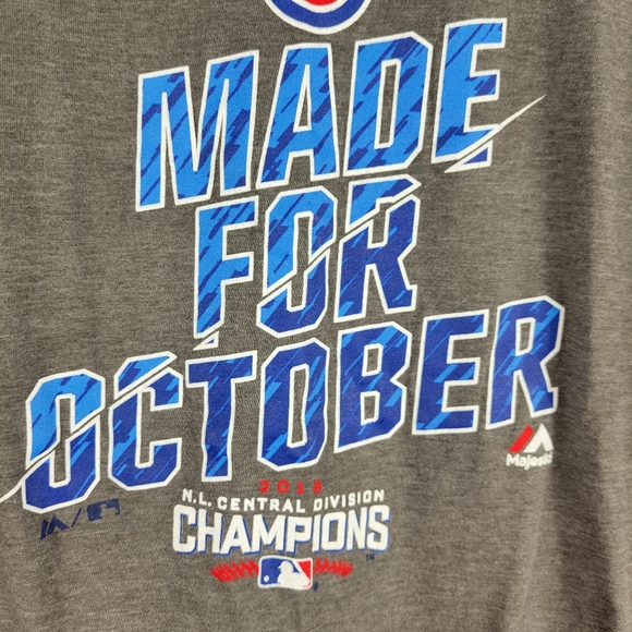 Majestic MLB Chicago Cubs 2016 Division Champ Tee - Picture 3 of 6